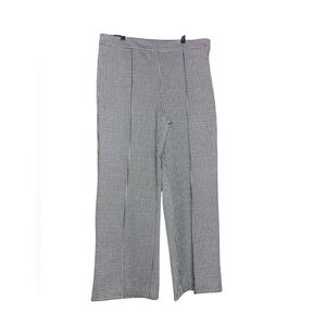 Ann Taylor houndstooth SOFT high waist side zip wide leg trouser pant SZ-14